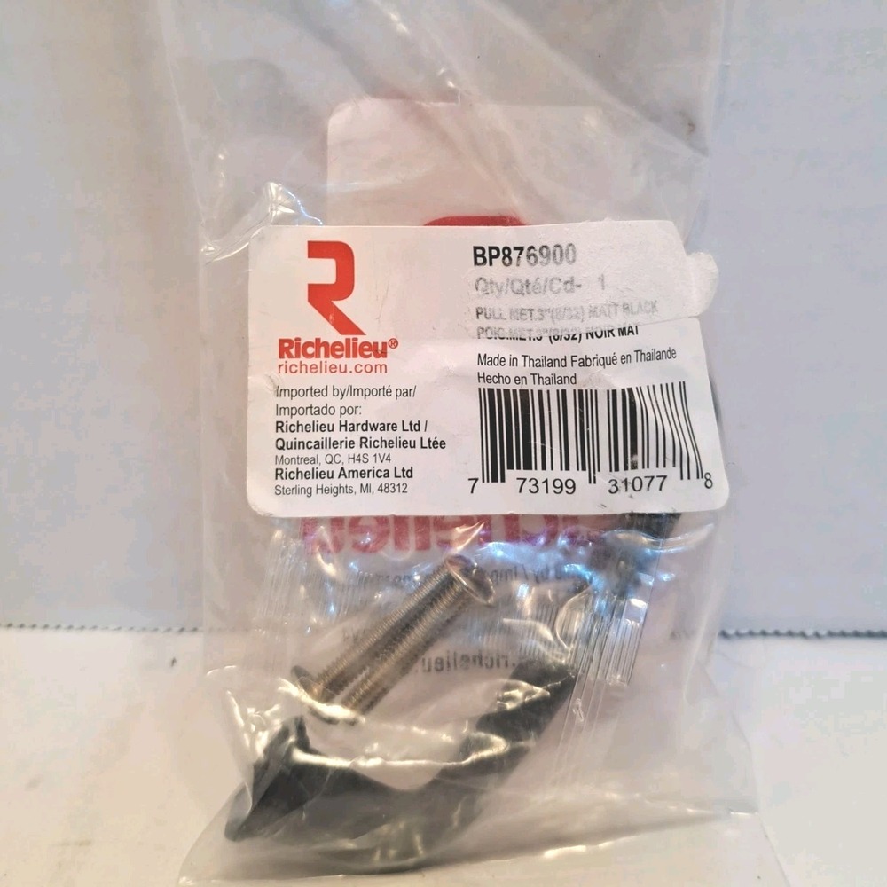 Richelieu #BP87690 Drawer Pull Black